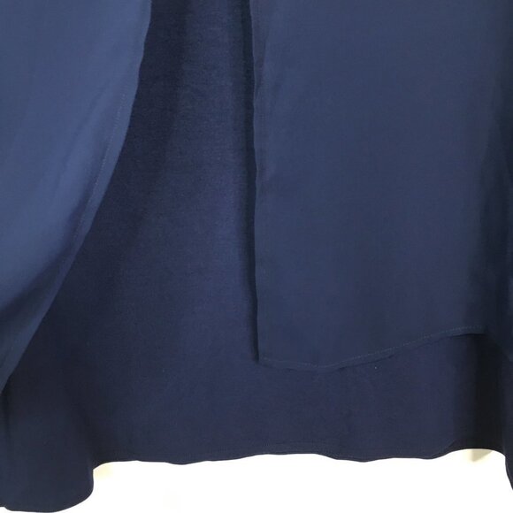 Chico’s Easywear Double Layer Top Split Deep Navy - Picture 10 of 12